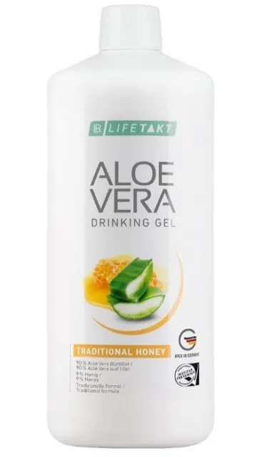 LR Aloe Vera Drinking Gel- Traditional Honey- Honig 9 x 1000ml (1 Karton) OVP
