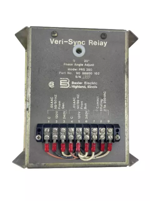 Basler Électrique Prs 250/PRS250 9088800102 Veri Syncro Relais