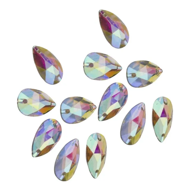 100 PIEZAS piedras preciosas decoración de vidrio gotas de agua joyería piedras preciosas