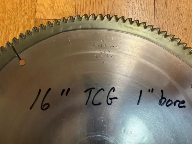 American 16" 120 tooth 1" bore TCG Industrial Crosscut Saw Blade 3