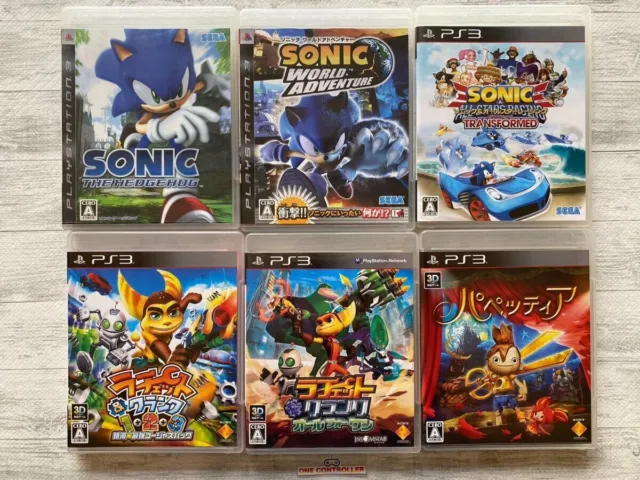 SONY PS3 Sonic The Hedgehog & Ratchet And Clank 1 2 3 & All for one & Papettia