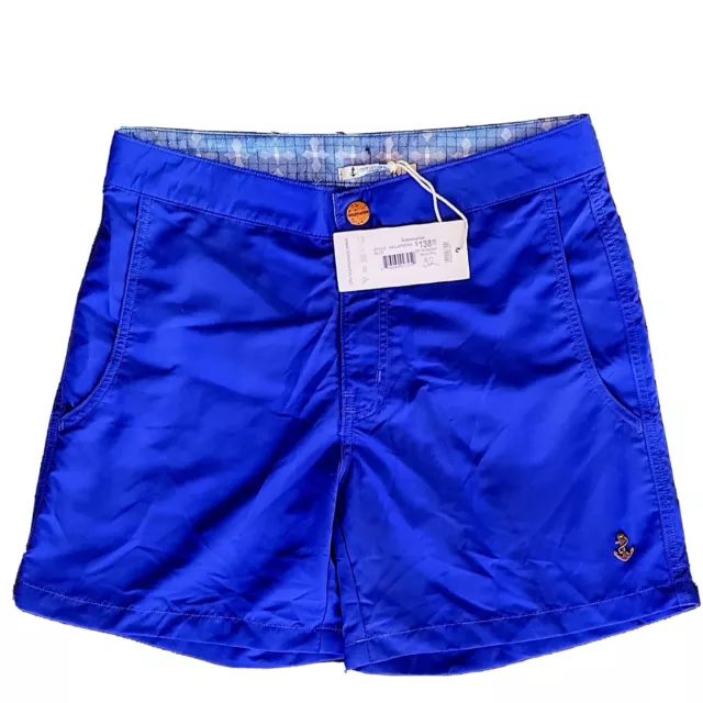 -- RETROMARINE New York - Men's Swim Trunk Fixed Waist-- Royal Blue -