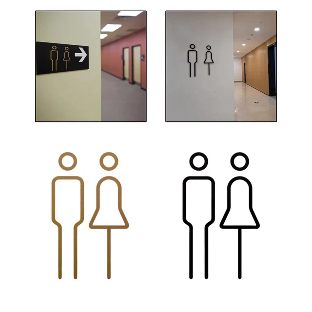 Male female toilet sign toilet symbol sign simple bathroom sign loo