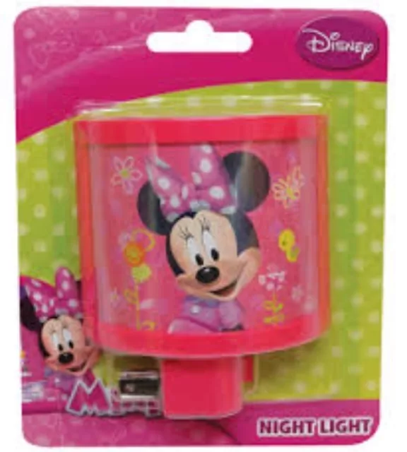 Souris rose Disney Minnie incurvée pour enfants lumière de nuit filles neuve dans sa boîte livraison gratuite