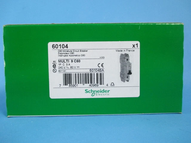 SCHNEIDER – 60104 – C60 Minature Circuit Breaker, New In Box £63.65 ...