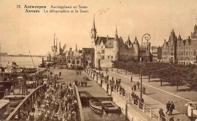 BELGIQUE  ANVERS Le Débarcadère et le Steen