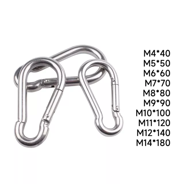 small & large GALVANISED STEEL Carabiner Clip, HEAVY DUTY Snap