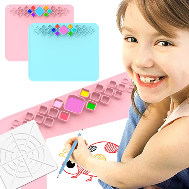 Silicone Craft Mat Silicone Painting Sheet with Palette Inch Scale sevMv