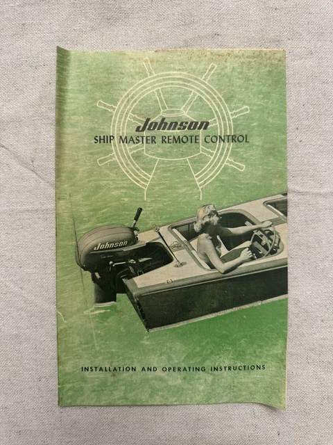 Rare Vtg 50s Johnson Skip Master Remote Control Outboard Motor Boat Installation