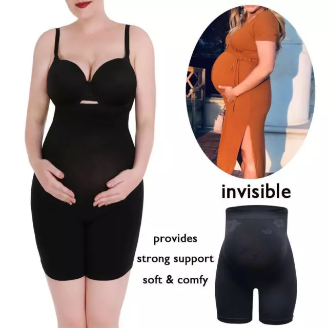 Women Maternity Shapewear High Waist Abdomen Support Shorts Pregnancy Knickers