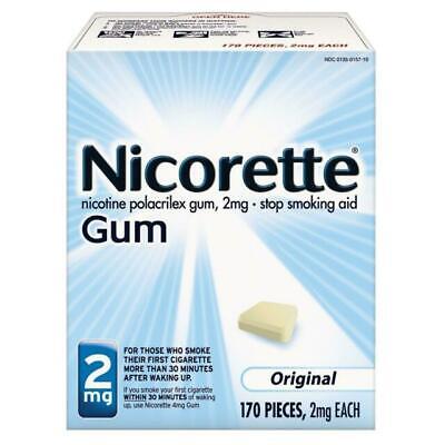 Nicorette 2mg ayuda para dejar De Fumar Nicotina goma de mascar, Original - 170 cuenta