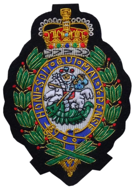 ST Royal Regiment Of Fusiliers (Crest) Blazer Badge Military Hand Embroidered