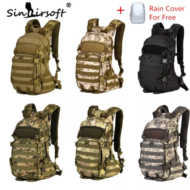 25L Military Tactical Backpack Rucksack Molle Camping Hiking Travel Bag Outdoor