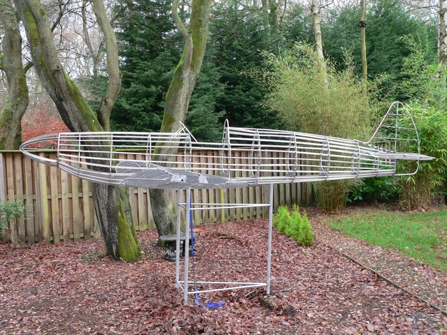 Spitfire Sculpture Half & Full Size. Built In Aluminium By The Lutman Aero Works