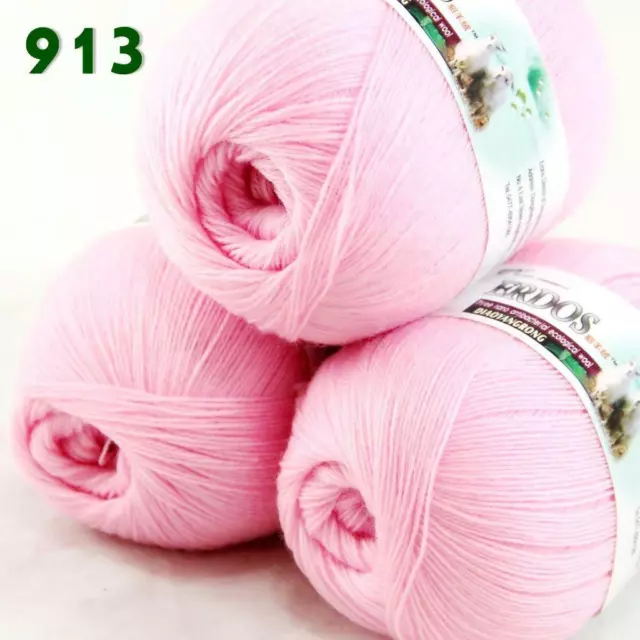 Sale 3 Skeins x 50g Soft Acrylic Wool Cashmere Hand Knit Fine Crochet Yarn 913 2