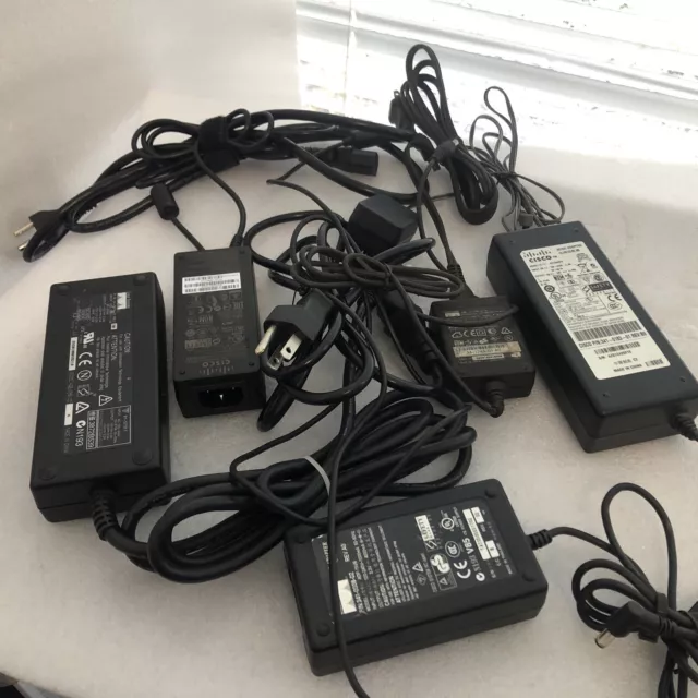 LOT OF 5X CISCO MIX MODELS Power Supply Power Adapters
