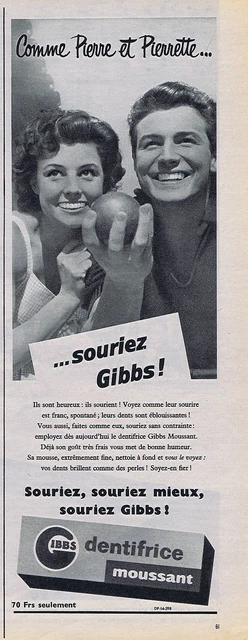 Document publicitaire GIBBS 1962 - Collection