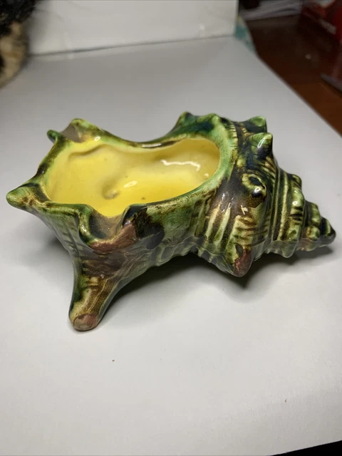 Vintage Conch Shell Deco Ceramic Ashtray