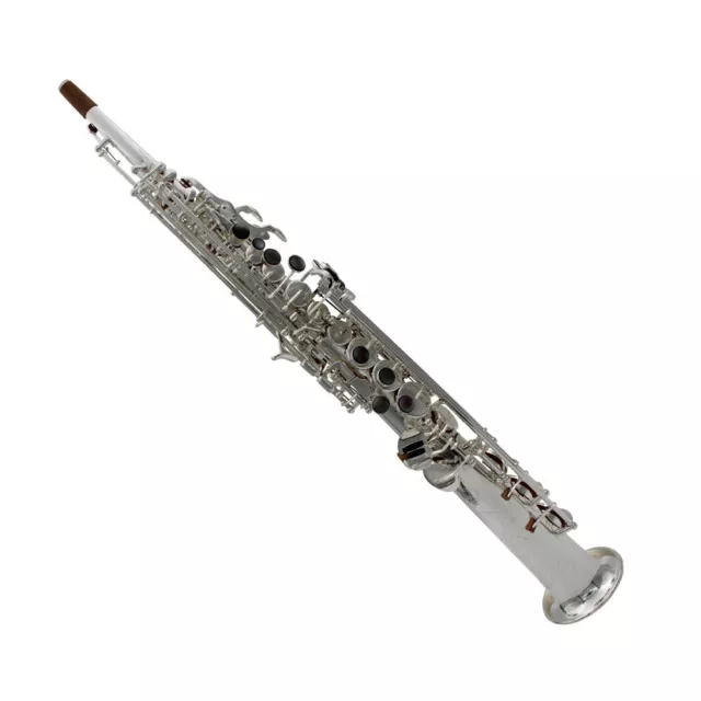 Eastern music pro silver plated Bb neck built in straight straight saxophone