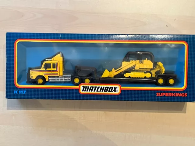 Matchbox Superkings K-117, Scania Bulldozer Transporter, neu, OVP, 1990