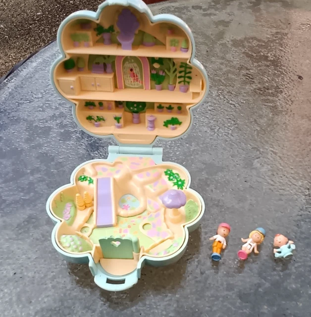 Bague Vintage Polly Pocket Fleur Surprise Avec Oiseau Bleu, Bluebird Toys 1994 – Pour Collection