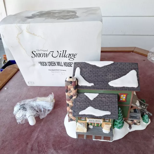 Dept 56 Heritage Snow Village "Rock Creek Mill House" #54932 lighted with box