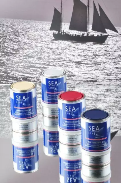 Peinture bateau Sea-Line 2K PU polyuréthane peinture de yacht brillante peinture de couverture 750 ml 3