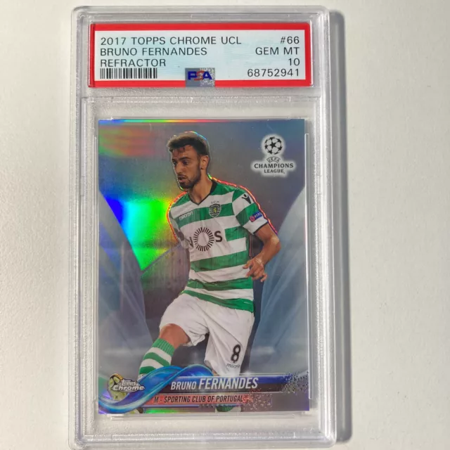 Topps Chrome Ucl 2017 Bruno Fernandes Sporting Cp Psa 10