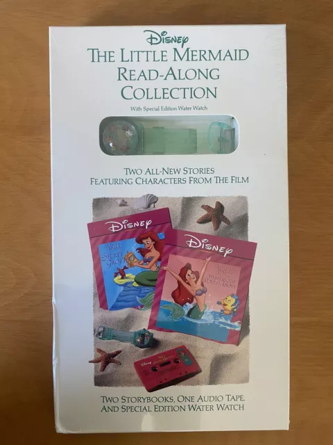 VTG 90s DISNEY LITTLE MERMAID READ ALONG COLLECTION W/ S.E. WATER WATCH UNOPENED