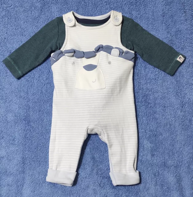 MOTHERCARE Baby Boy Dungarees Outfit 0-3m Up To 10lbs/4.5kg