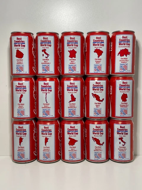Coca Cola Coke Cans; Fifa Wc Football Usa 1994 14 Can Set + 1 Bonus, Holland