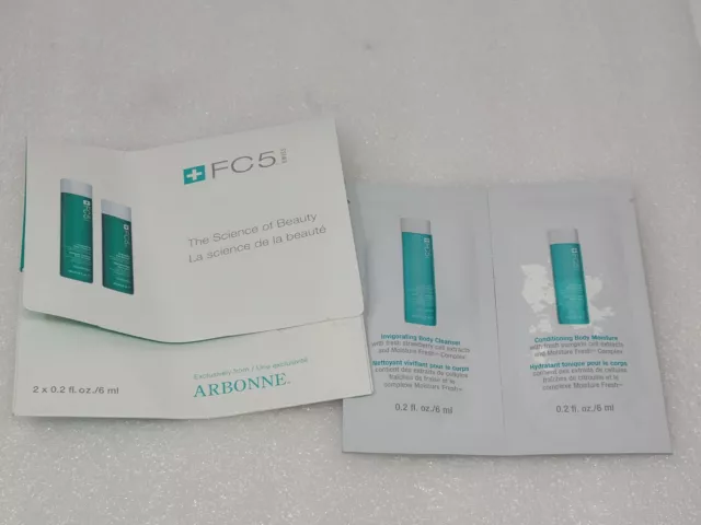 Arbonne FC5 Sample Set Invigorating Body Cleanser & Conditioning Body Moisture