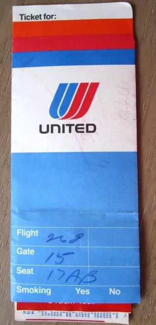 Two United Airlines 1976 Paper Airline Tickets Pittsburgh - Miami - E5C-10