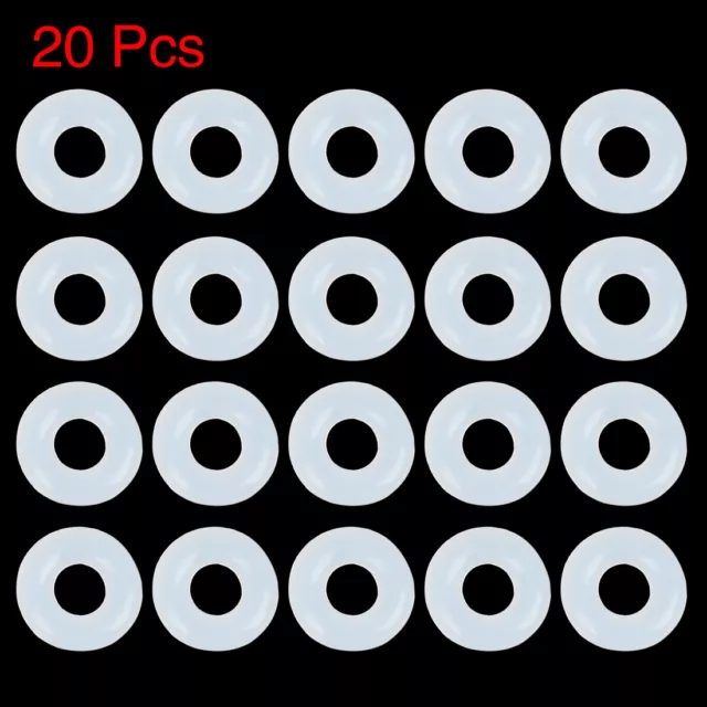 20Pcs Silicone O-Rings, 12mm OD, 5mm ID, 3.5mm Width, Seal Gasket White