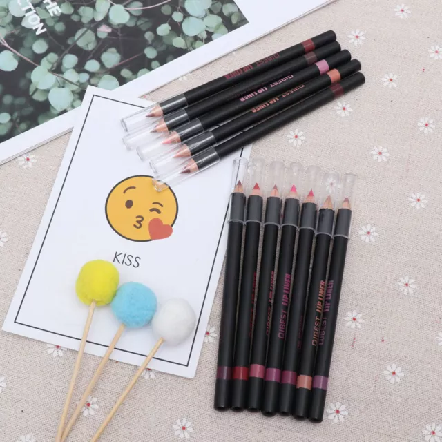 12 piezas lápiz labial delgado de bambú M maquillaje
