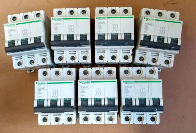 SCHNEIDER C60HC T.P MCB 63A, 50A, 32A, 20A, 16A, 10A, 6A, 3 phase / Merlin Gerin