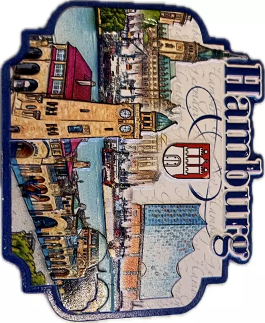 Hamburg Premium Magnet Landungsbrücken Hafen Souvenir Germany