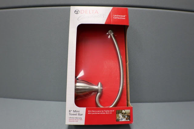 Delta Lockwood Collection 8" Mini Towel Bar, #79047-SS, Stainless Steel