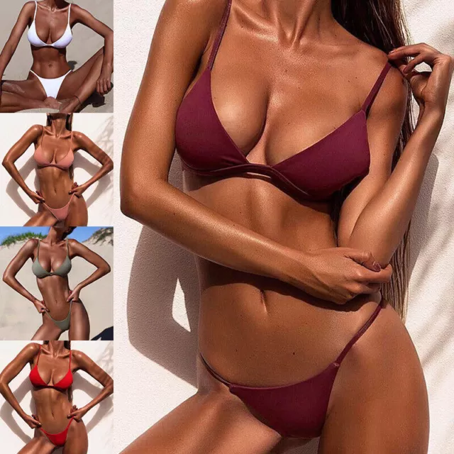 Women Sexy Bikini Set Push-Up Padded Bra Swimsuit Beachwear Swimwear Bathing