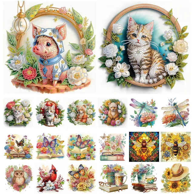 DIY Special Shaped Drill Art Flower Animal Embroidery Diamond Painting Kit Decor