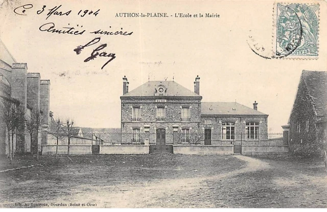 91 - AUTHON LA PLAINE - SAN37798 - L'Ecole et la Mairie