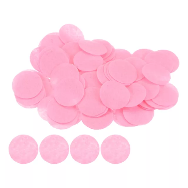 200pcs Round Felt Circles, 30mm 1-1/4" Craft Felt Pads Non-Woven Fabric Pad Pink