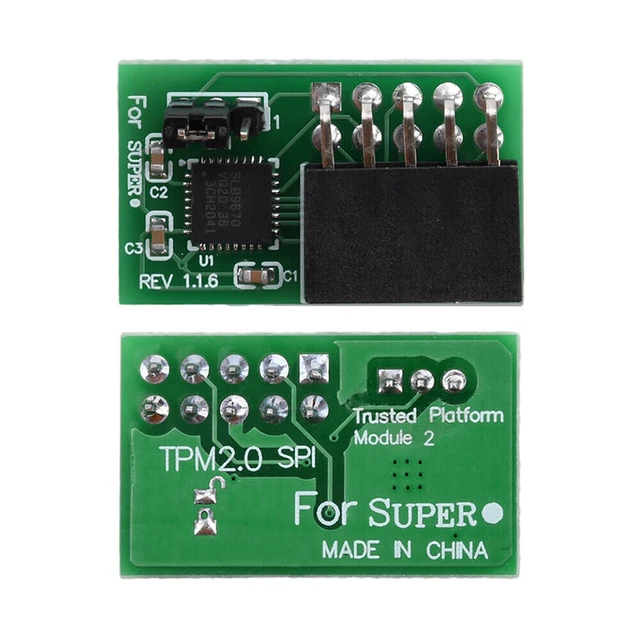 COMPONENTI DI SISTEMA moduli 10 pin SPI TPM 2.0 convenienti per SuperMicro AOM 9670H EUR 29,15