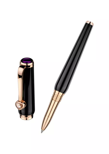 Chopard 'Happy Diamonds' Black Resin Rollerball Pen 95013-0359