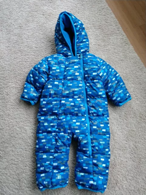 Blue Baby Boy Jumpsuit  6-12 With Hood And  Zipper