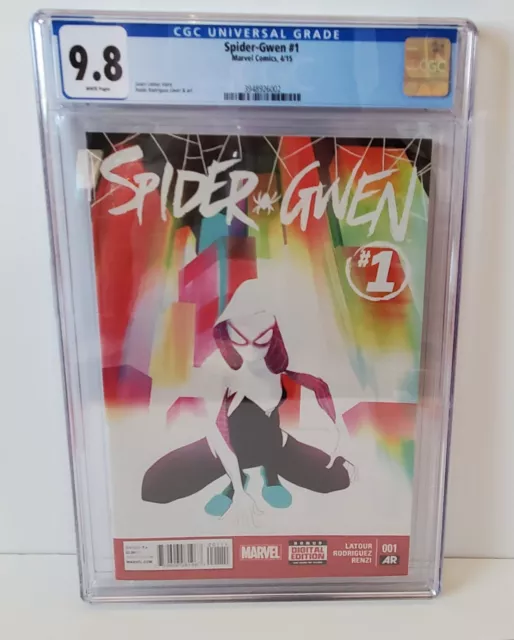 CGC 9.8 Spider-Gwen #1 (2015) 1st Solo Issue White Pgs Spiderverse Ghost Spider