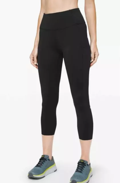 LULULEMON LEGGINGS FAST and Free HR Crop 23 Black Brand new with