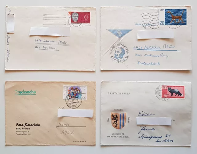 DDR Sammlung Briefe Postkarten EF Einzelfrankatur Sondermarken Posten Lot #017 3