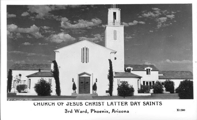 CHURCH OF JESUS Christ Latter Day Saints 3rd Ward, Phoenix, Arizona OLD ...