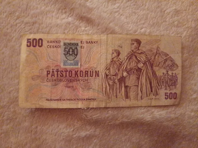 500 Korun 1973 , Tschechoslowakei , Banknoten , Papiergeld , Geldscheine